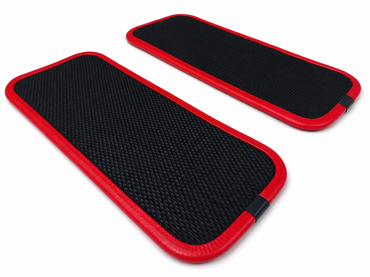 Fiat Ducato Peugeot Boxer cab step mats with red trim